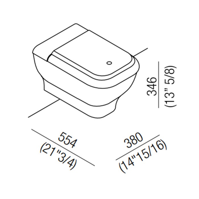 Унитаз подвесной 38x55.4x34.6 см, цвет: матовый белый арт. ACER0898WSZP Agape Memory