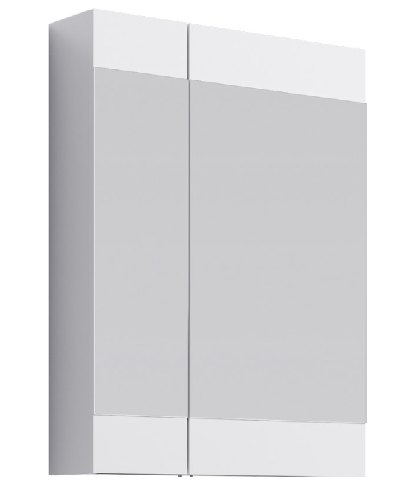 Зеркальный шкаф с двумя дверьми и внутренними стеклянными полочками Brig арт. Br.04.06/W AQWELLA