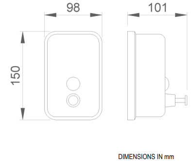 Вертикальный компактный дозатор для мыла из нержавеющей стали. Глянцевый, NOFER арт. 03001.06.B