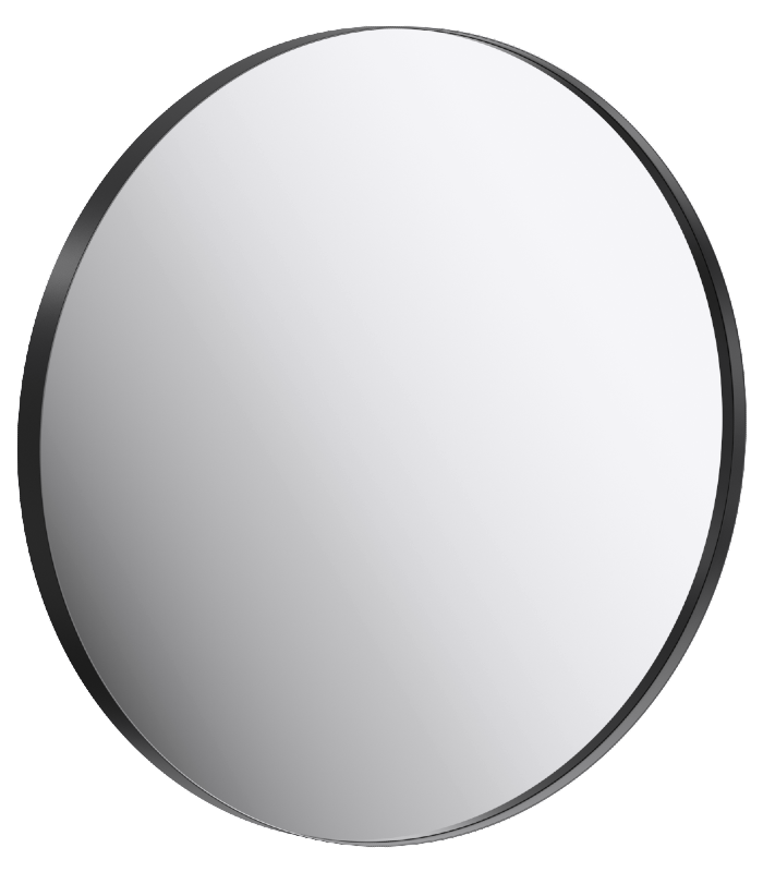 Зеркало в металлической раме, цвет черный, диаметр 80 см RM арт. RM0208BLK AQWELLA