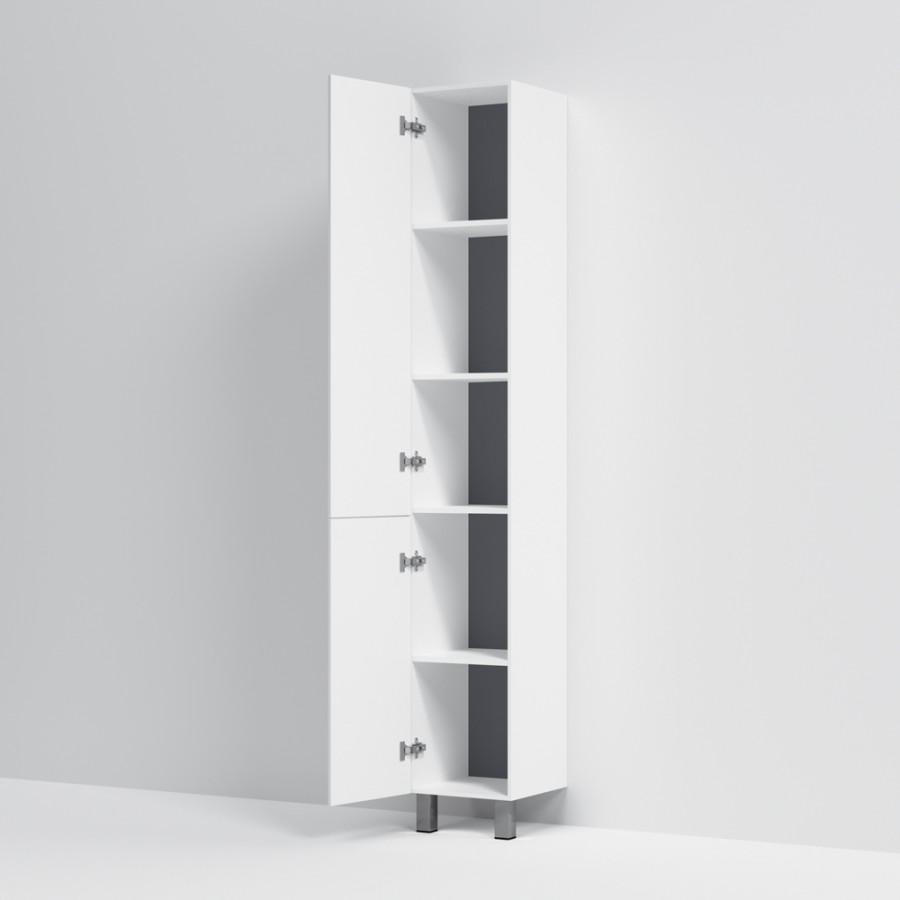 Шкаф-колонна, напольный, левый, 30 см, двери, push-to-open, цвет: белый, глянец Gem AM.PM арт. M90CSL0306WG