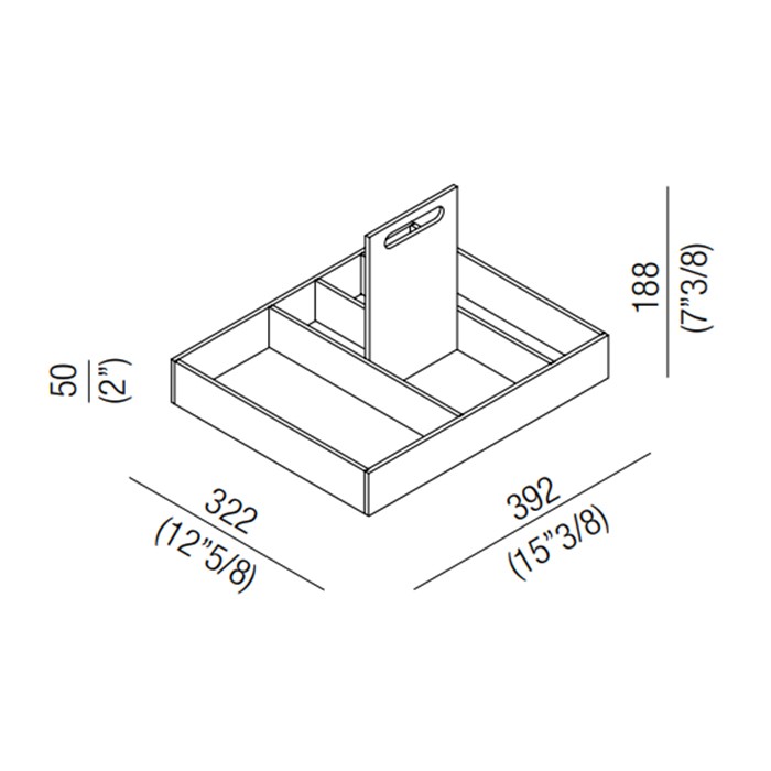 Подставка для ящиков 39.2x32.2x18.2 см, цвет: серый арт. ALEG540GR Agape Puzzle